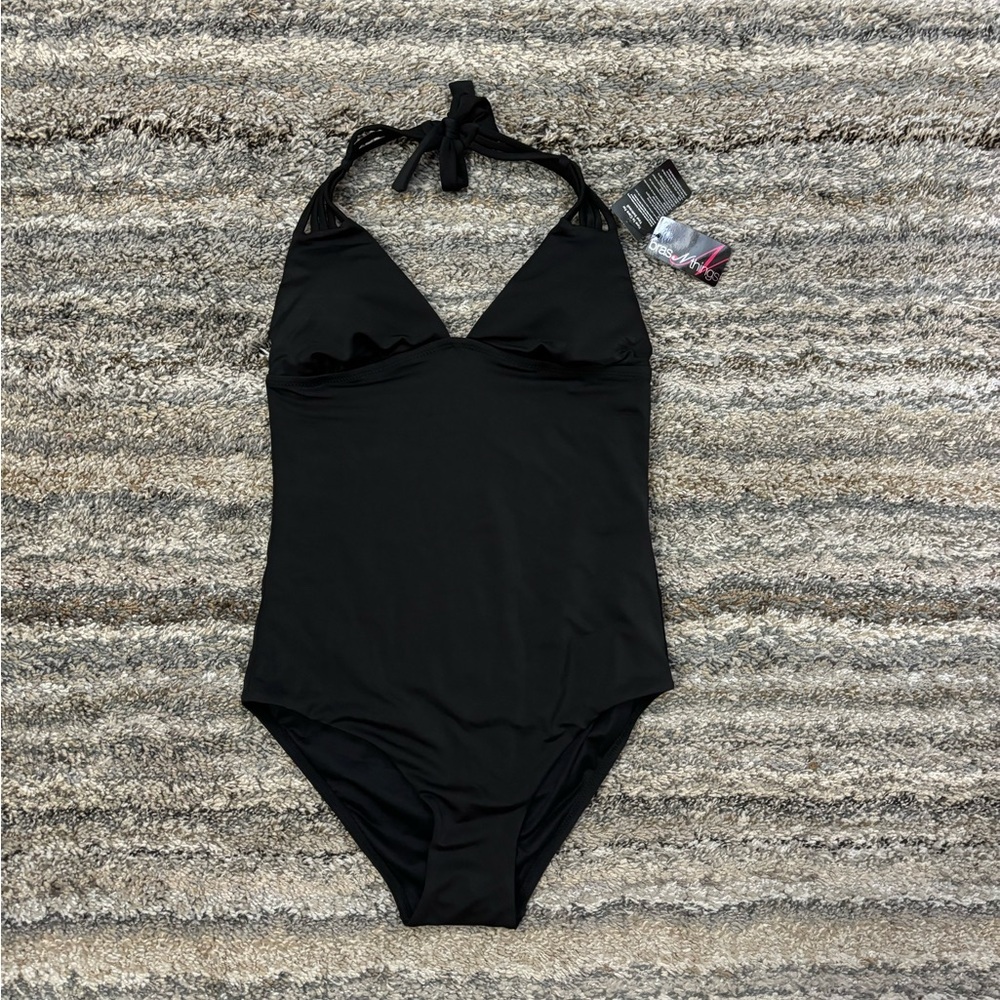 Bras N Things Black One Piece Swimwear Sz 10 NWT | Bras N Things One Piece Black - Picture 2 of 14